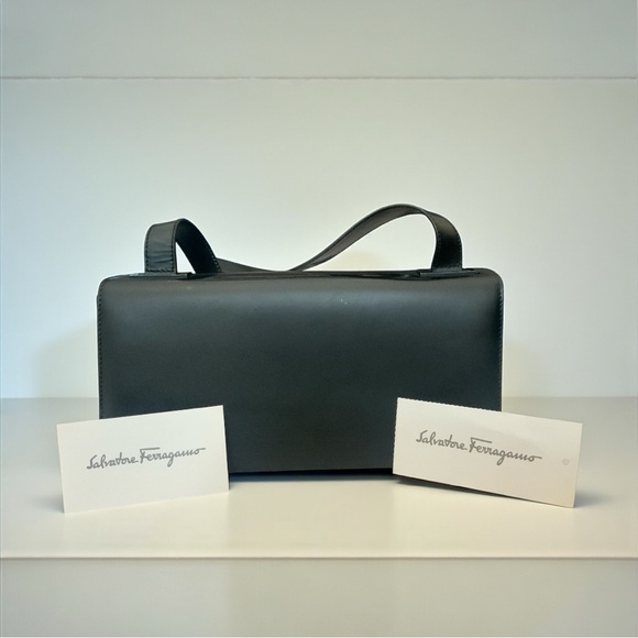 Salvatore Ferragamo Black SM Shoulder Bag-MSRP $1800 - Picture 1 of 14